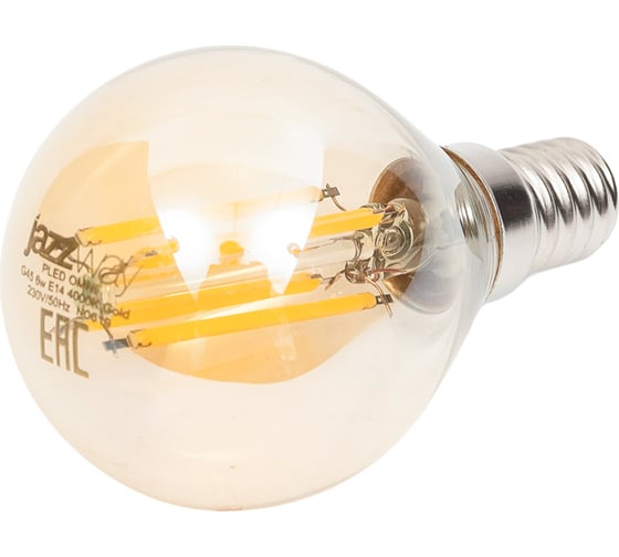 Лампа Jazzway PLED OMNI G45 6w E14 4000K Gold 230, 50 5021273