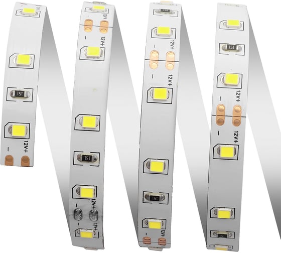 Светодиодная лента OGM 12В, 9,6Вт/м, smd2835 холодный белый LSE-055