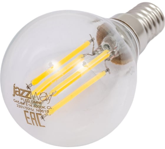 Лампа Jazzway PLED OMNI G45 6w E14 4000K CL 230, 50 5021037