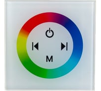 Контроллер OGM RGB 12В, 144 Вт,встраиваемый с БЕЛОЙ многоцветной сенсорной панелью C4-09