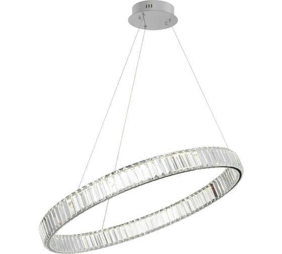 Люстра Citilux Чезаре LED хрустальная, с пультом, хром CL338181