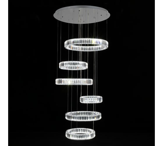 Люстра Citilux Чезаре LED хрустальная, с пультом, хром CL338661