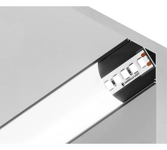 Угловой круглый профиль для светодиодной ленты Ambrella light ILLUMINATION GP2100BK