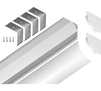 Угловой круглый профиль для светодиодной ленты Ambrella light ILLUMINATION GP2100WH