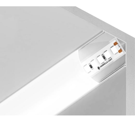 Угловой круглый профиль для светодиодной ленты Ambrella light ILLUMINATION GP2100WH