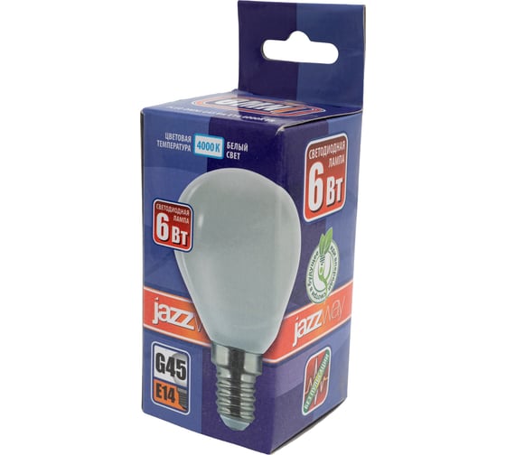 Лампа Jazzway PLED OMNI G45 6w E14 4000K FR 230, 50 5021150