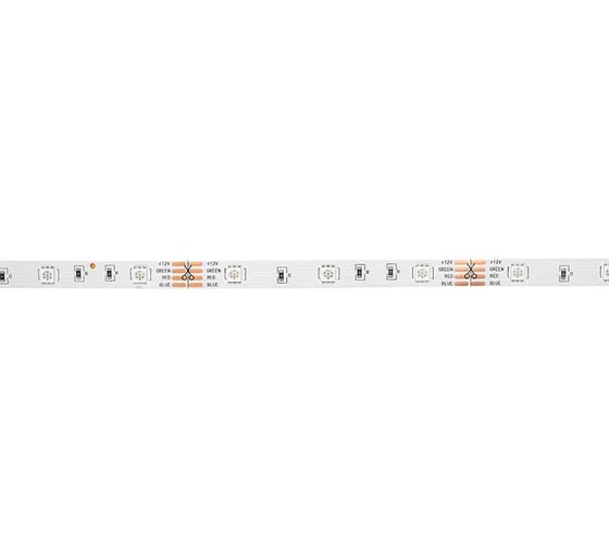 Светодиодная лента Jazzway PLS 5050/30-12В RGB 7.2Вт/м разноцветный IP20 (упаковка 5м) 327620