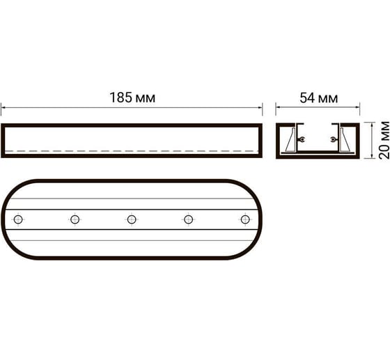 Стационарное крепление для трековых светильников (аксессуар) Jazzway PTR T2- WH 5016866