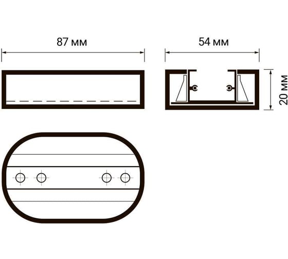 Стационарное крепление для трековых светильников (аксессуар) Jazzway PTR T1- WH 5016828