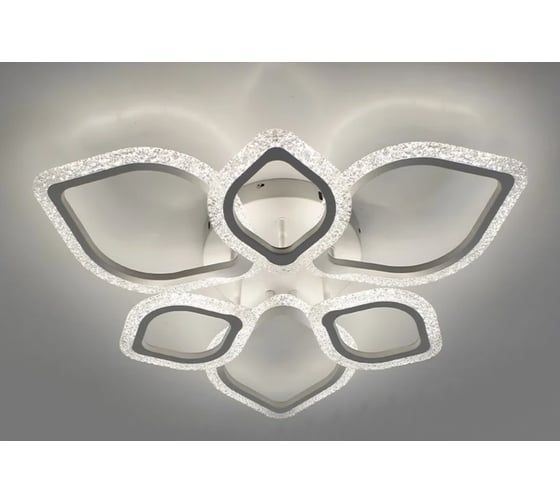Управляемая светодиодная люстра ESTARES AZALIA ICE 80W 6R-APP-680x116-WHITE/CLEAR-220-IP20 УУО00003592 1