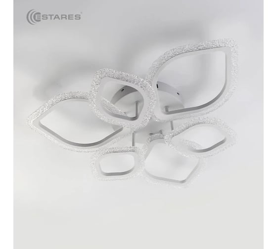 Управляемая светодиодная люстра ESTARES AZALIA ICE 80W 6R-APP-680x116-WHITE/CLEAR-220-IP20 УУО00003592