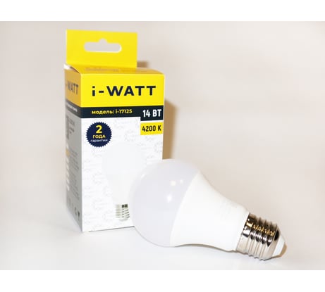 Светодиодная лампа I-WATT 14Вт 4200К 165-265V A60 E27 i-17125