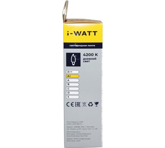 Светодиодная лампа I-WATT 11Вт 4200К 165-265V "Свеча на ветру" E14 i-17134