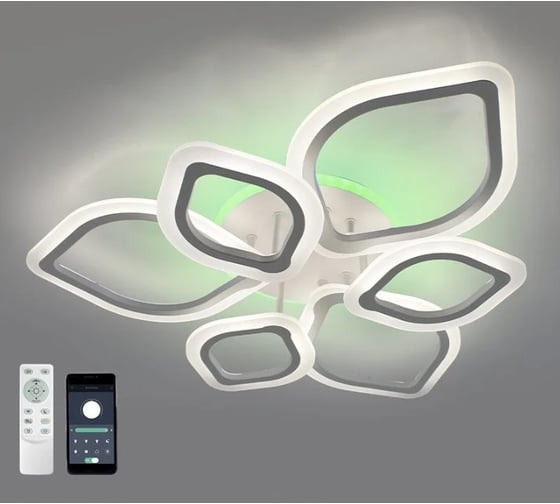 Управляемая светодиодная люстра ESTARES AZALIA RGB 100W 6R-APP УУО00004450