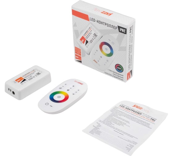 Контроллер Jazzway RGB PRC-4000RF WH (белый) тип пульта сенсорный 12/24В 216/432Вт 1007957