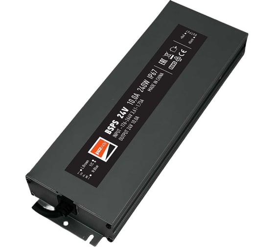 Блок питания для светодиодной ленты Jazzway PRO 240Вт 10А 24В IP67 BSPS влагозащитный 5024236