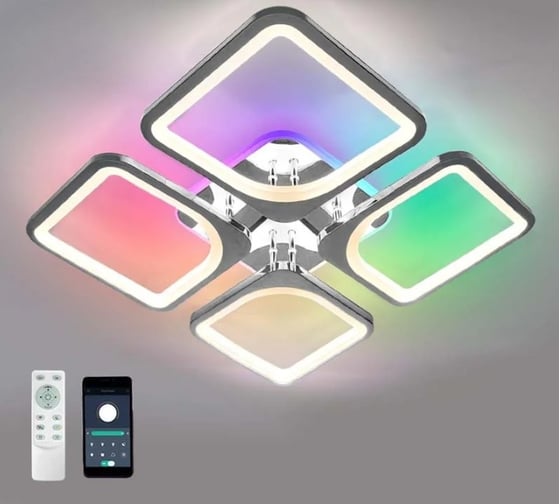 Управляемая светодиодная люстра ESTARES LOOK RGB 110W 5S-APP УУО00004579 1