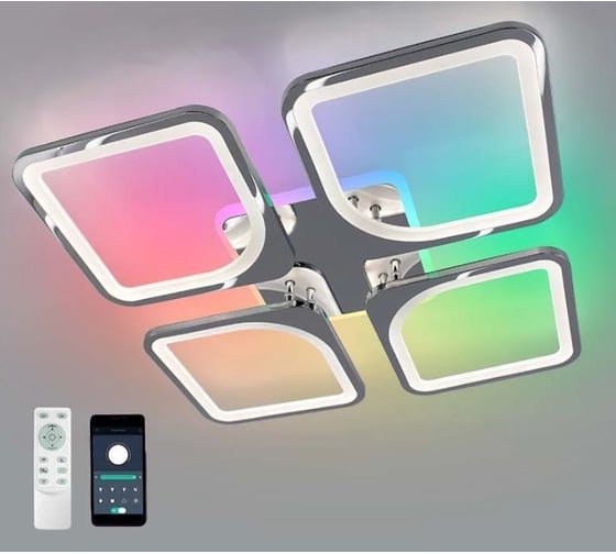 Управляемая светодиодная люстра ESTARES LOOK RGB 110W 5S-APP УУО00004579