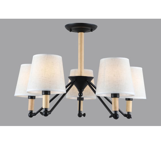 Люстра Rivoli Buono, P5, светлое дерево с черным, Е145, 40W Б0044416