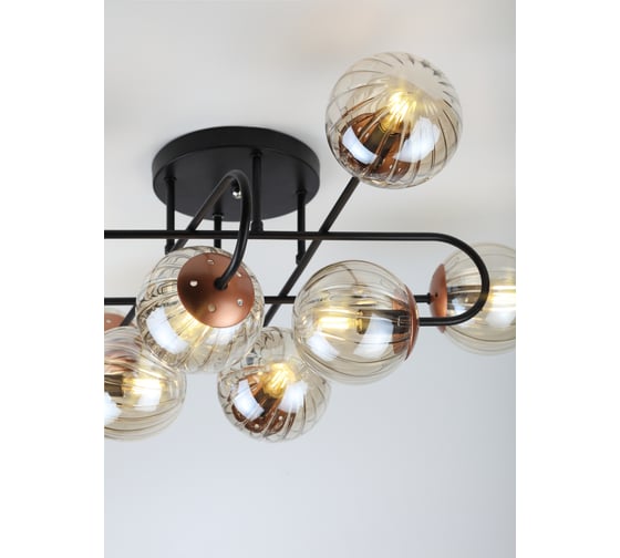 Люстра Rivoli Altare, P8, черный, Е148, 40W Б0044789