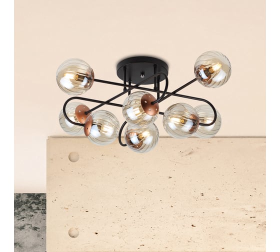 Люстра Rivoli Altare, P8, черный, Е148, 40W Б0044789