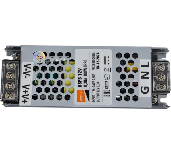Блок питания для светодиодной ленты Jazzway 100Вт 8.3А 12В IP20 BSPS 5024342