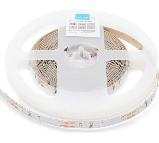 Светодиодная лента APEYRON 12В, 7.2Вт/м, smd3014, 60д/м, IP20, 700Лм/м, теплый белый 60