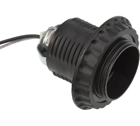 Патрон E27 REXANT с проводом 20 см черный 11-8876