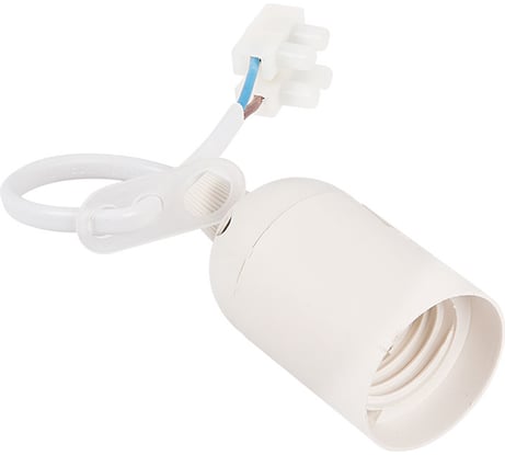 Подвесной патрон REXANT с клеммной колодкой E27 белый 11-8801