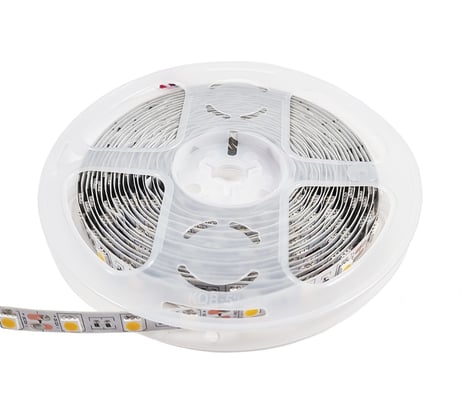 Светодиодная лента URM SMD 5050, 60 LED, 12 В, 14.4 Вт, 18-20 лм, IP22, теплый белый (3000 К), люкс С10360