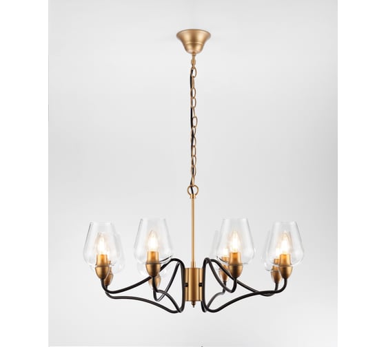 Люстра Rivoli 5045208 Fresco P8 черный с золотом 8хE14 40W Б0044369