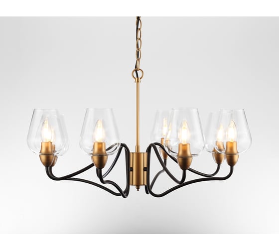 Люстра Rivoli 5045208 Fresco P8 черный с золотом 8хE14 40W Б0044369