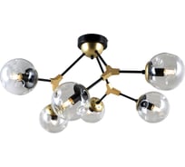 Люстра Rivoli 5044306 Parte P6 черный с золотом Е14х6 40W Б0044423