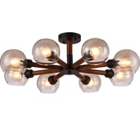 Люстра Rivoli 1013208 Agerola P8 черный/дерево E14х8  60W Б0040994