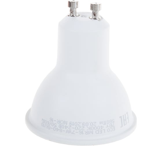Светодиодная лампа ЭРА ECO LED MR16 7W 840 GU10 диод, софитная, 7Вт, нейтральный, GU10 Б0040876