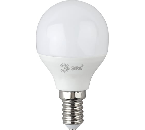 Светодиодная лампа ЭРА LED P456W865E14 R, шар, 6Вт, холодный, E14  Б0045356