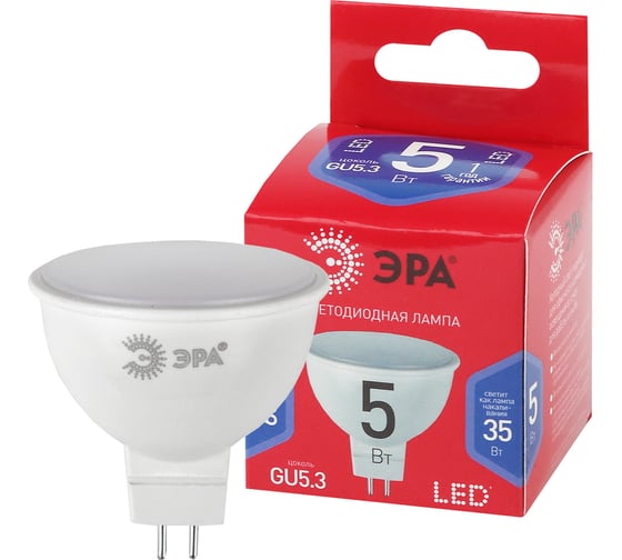 Светодиодная лампа ЭРА LED MR165W865GU5.3 R, софитная, 5Вт, холодный, GU5.3 Б0045349