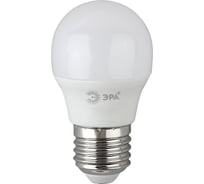 Светодиодная лампа ЭРА LED P45 6W 865 E27 R диод, шар, 6Вт, хол, Б0045357