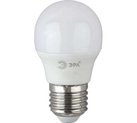 Светодиодная лампа ЭРА LED P45 6W 865 E27 R диод, шар, 6Вт, хол, Б0045357