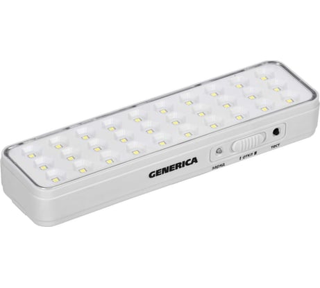 Светильник аккумуляторный GENERICA ДБА 1030 непостоянного действия 30LED 5ч 3Вт LDBA0-1030-5-01-K01-G