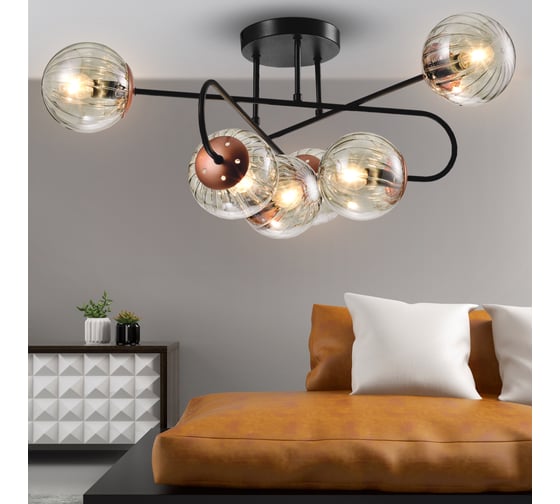Люстра Rivoli 1016206 Altare P6 черный Е14х6 40W Б0044787