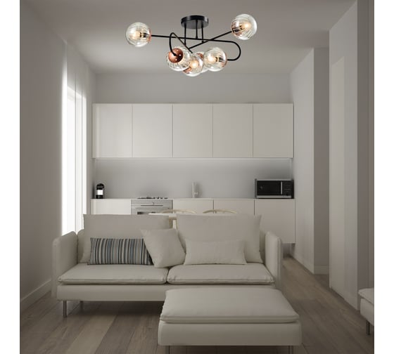 Люстра Rivoli 1016206 Altare P6 черный Е14х6 40W Б0044787