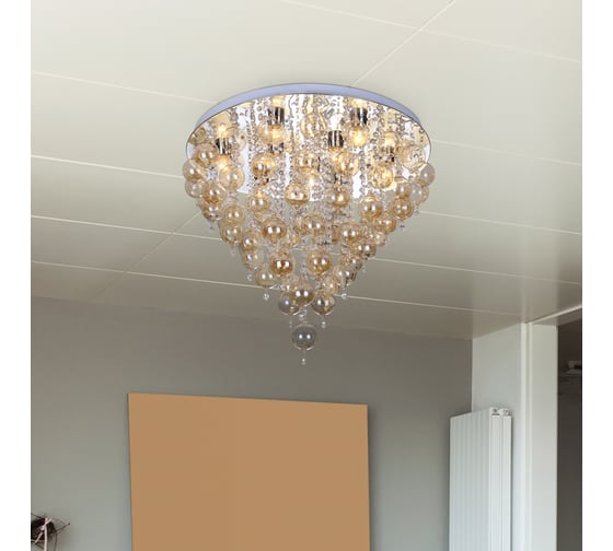 Люстра Rivoli 6014160 Bolle PL60 CR 8хE14 40W22W 9000K Б0038168