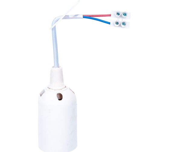 Подвесной патрон с клеммой FERON LH108 Е27, 230V, огнеупорный пластик белый, размер 38х55 мм 41033