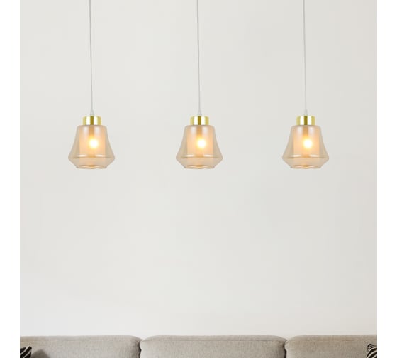 Подвес Rivoli 9017203 Edda Р3 золото 3хE27 40W Б0044478