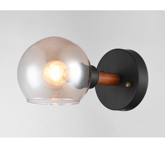 Бра Rivoli 1013401 Agerola P1 черный/дерево E14х1 60W Б0040992