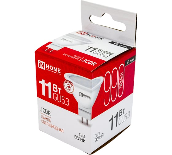 Светодиодная лампа IN HOME LED-JCDR-VC 11Вт 230В GU5.3 4000К 990Лм 4690612020358