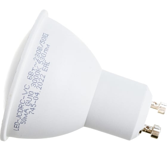 Светодиодная лампа IN HOME LED-JCDRC-VC 6Вт 230В GU10 3000К 480Лм 4690612023380 1