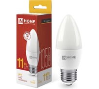 Светодиодная лампа IN HOME LED-СВЕЧА-VC 11Вт 230В Е27 3000К 1050Лм 4690612020488