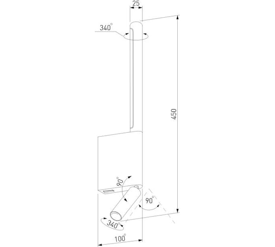 Светильник настенный светодиодный Elektrostandard Sarca LED 4000К 40111/LED латунь a066401